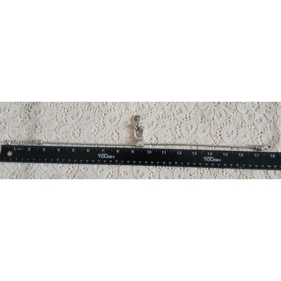 EUC Brighton Reversible Charm Necklace Silver-Tone Love & Peace Pendant - Picture 5 of 5